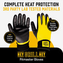 Hey Grill Hey Pitmaster Gloves XL Heat Resistant Up To 500 Degrees HGHGLOVESXL