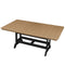 Kanyon Living Dining Height 6ft Rectangle Outdoor Table Black & Cedar Wood K221