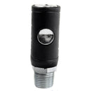 1/2" MNPT Air Coupler 1/4" Body  Push Button Release Industrial Style Safety Plug
K7241