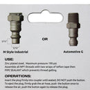 1/2" MNPT Air Coupler 1/4" Body  Push Button Release Industrial Style Safety Plug
K7241