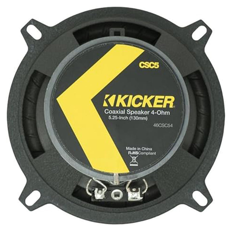 Kicker CSC5 5.25" Coaxial Car Audio Speaker Pair 225W Peak 75W RMS 4 Ohm 46CSC54