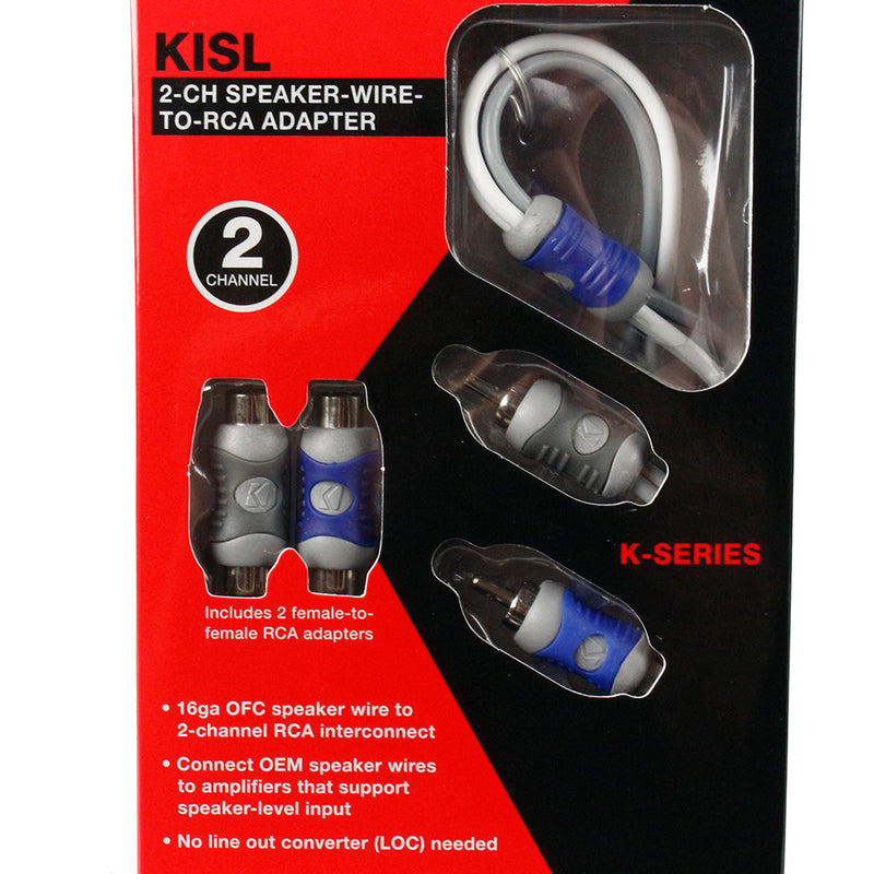 Kicker 46KISL 2 channel Speaker to RCA Converter RoHS Compliant Adapters