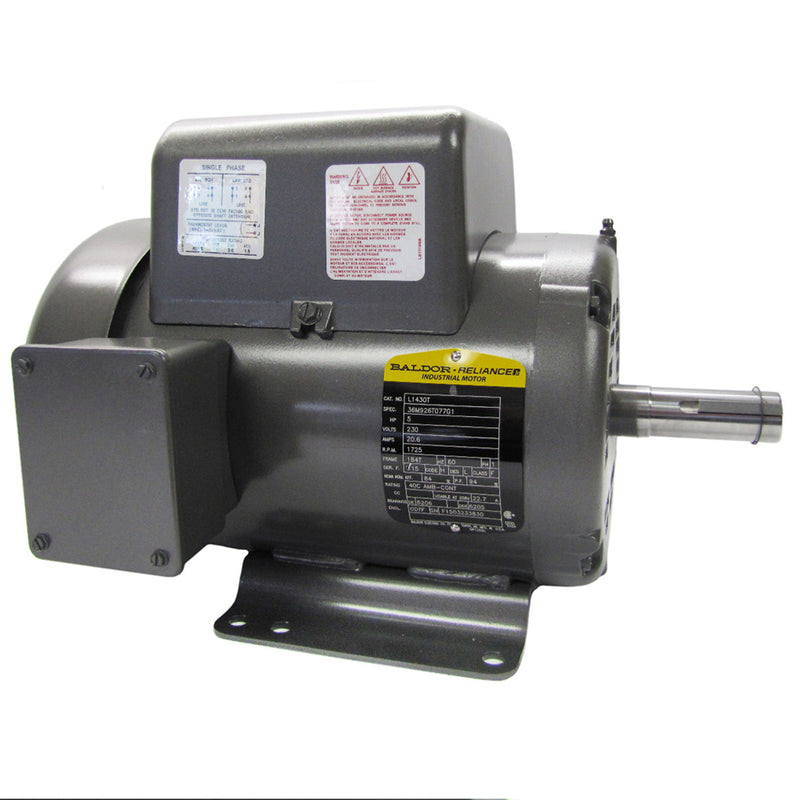 Baldor L1430T 5 HP Single Phase Electric Motor 1725 RPM 184T Frame 230V ODTF