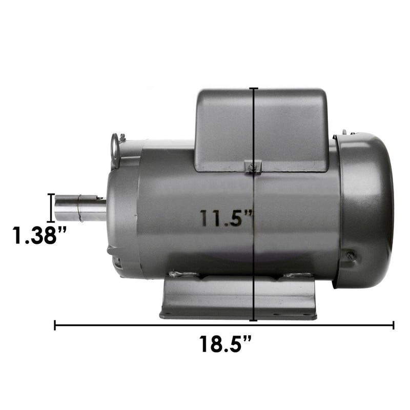 Baldor 7.5 HP Single Phase Electric Compressor Motor 213T Frame 230V 3450 RPM