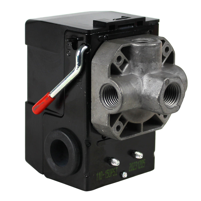 Lefoo 110-150 PSI 4 Port Pressure Switch Air Compressor Control with Unloader 20 Amp LF10-M4