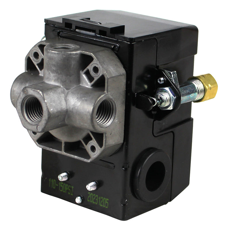 Lefoo 110-150 PSI 4 Port Pressure Switch Air Compressor Control with Unloader 20 Amp LF10-M4