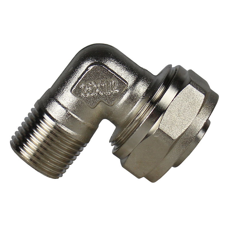 Maxline 90 Degree Elbow Fitting 3/4 Tubing x 1/2" Male NPT Compressed Air Piping M8086