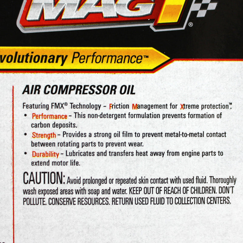 MAG1 Air Compressor Oil ISO-100 SAE-30W Non-Detergent 1 Gallon Jug