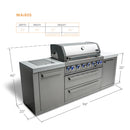 Mont Alpi 6 Burner Island Grill 115,000 BTU Stainless Steel MAi805