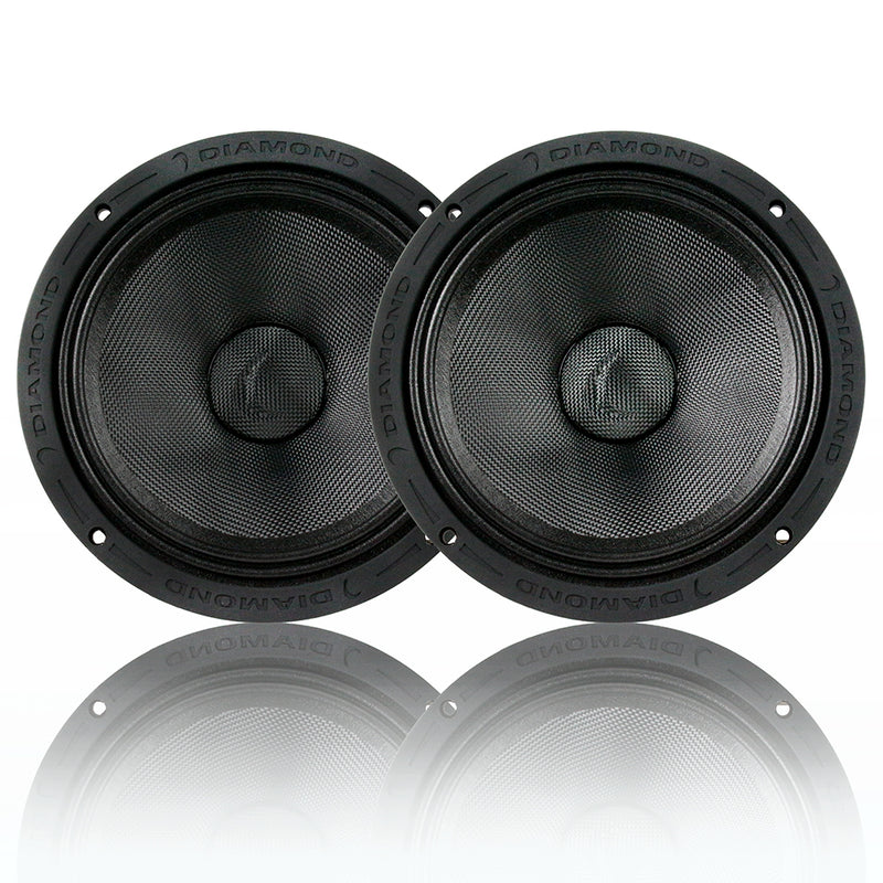 Diamond Audio 8" Neodymium Midrange 4 Ohm 350W RMS High-Output Speaker Pair