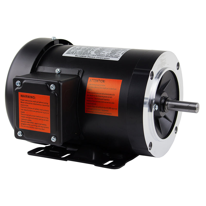 1/2 HP Electric Motor 3 Phase 56C Frame 1800 RPM TEFC  208 230 / 460 Volt NAT12-18-56CB
