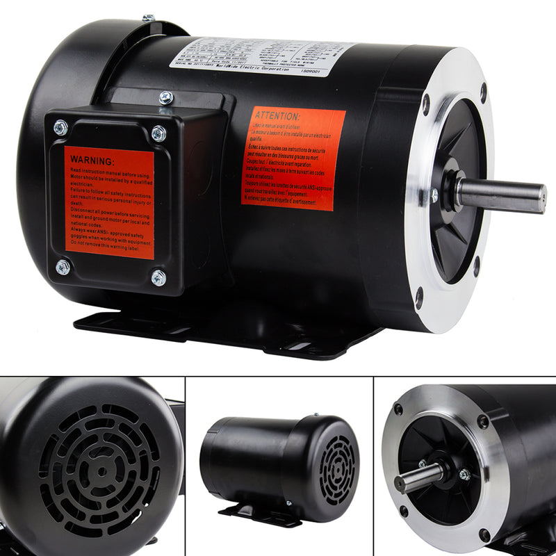 2 HP Electric Motor 3 Phase 56C Frame 3600 RPM TEFC 208 230 / 460 Volt NATE2-36-56CB