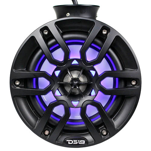 DS18 6.5" Wakeboard Marine Tower Speaker System 300 Watts RGB LED NXL-PS6BK