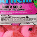 Omega Bursts Melon Mayhem Super Sour Watermelon Gummy Rings 6 Oz OBMELON