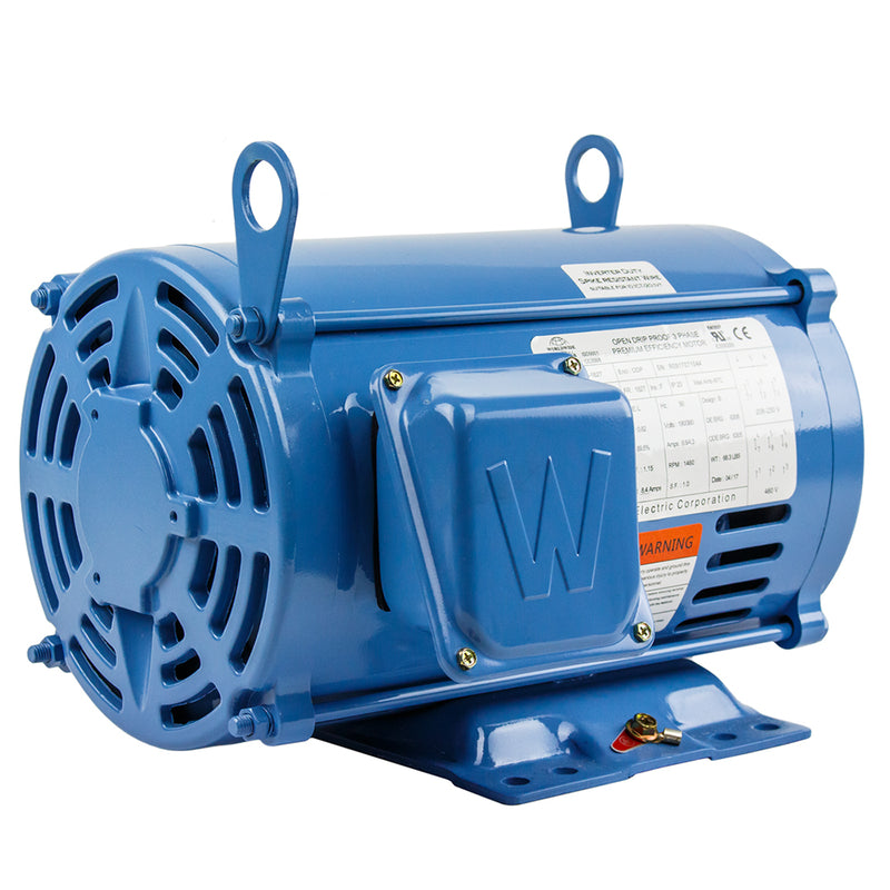 Worldwide Electric ODP3-18-182T 3 HP 3 Phase Electric Motor 1800 RPM 182T Frame ODP Open Drip Proof  230/460V