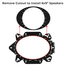 DS18 Universal OEM Speaker Adapter Mount Pair 6x9” or 6.5" Speakers OEMADAPT6X9