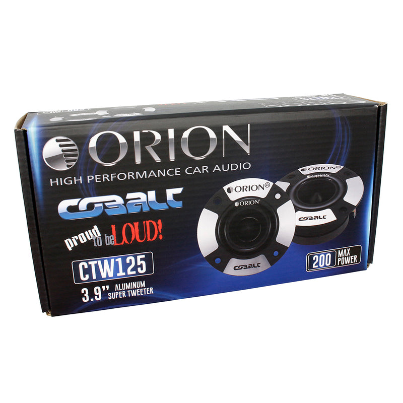 Orion Cobalt Series 3.9" Aluminum Super Tweeter Pair 50W Rms 200W Max CTW125