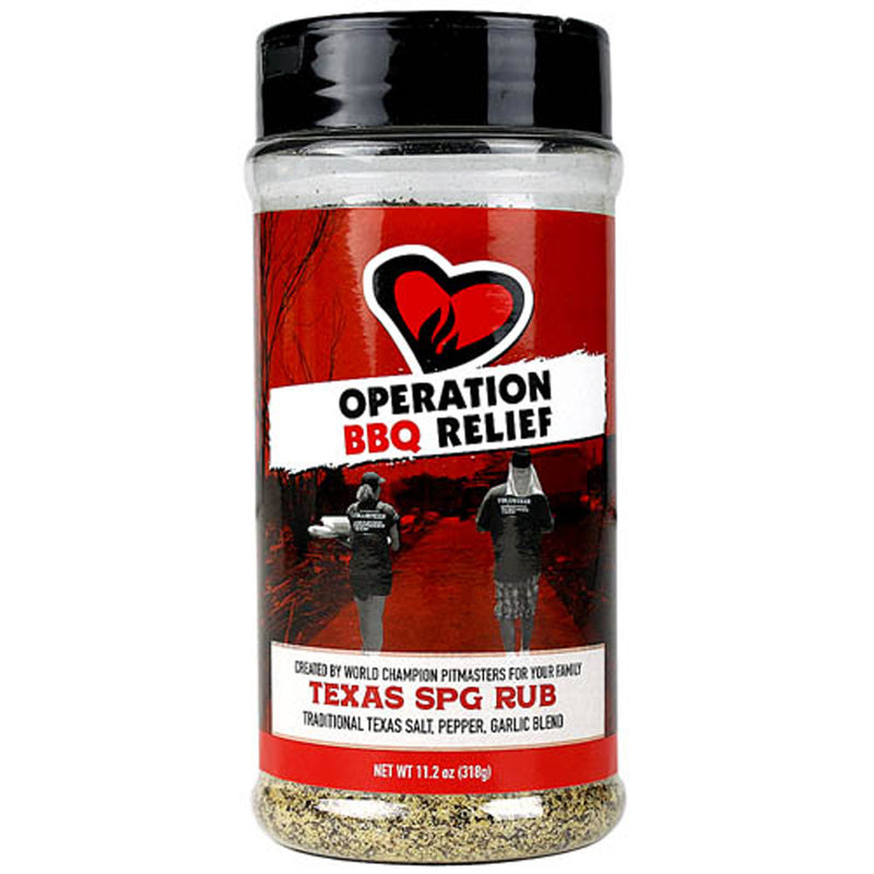 Operation BBQ Relief Texas SPG Rub 11.2 Oz Texas Salt Pepper & Garlic Blend