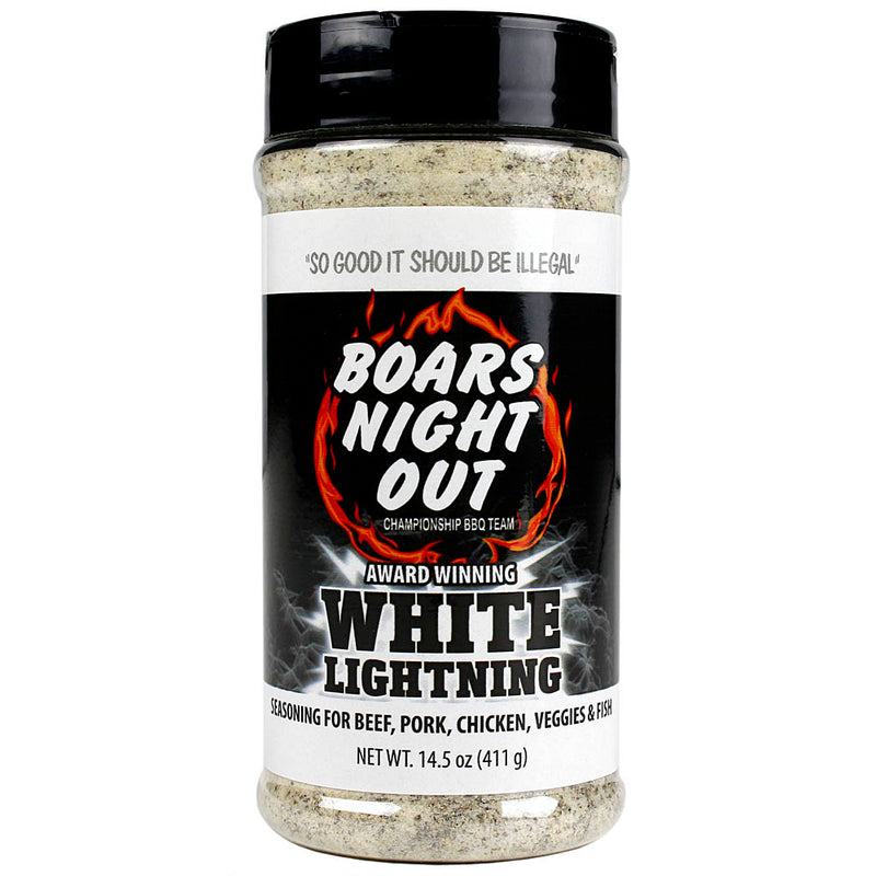 Boars Night Out White Lightning Dry Rub 14.5 Oz. Bottle Competition Rated