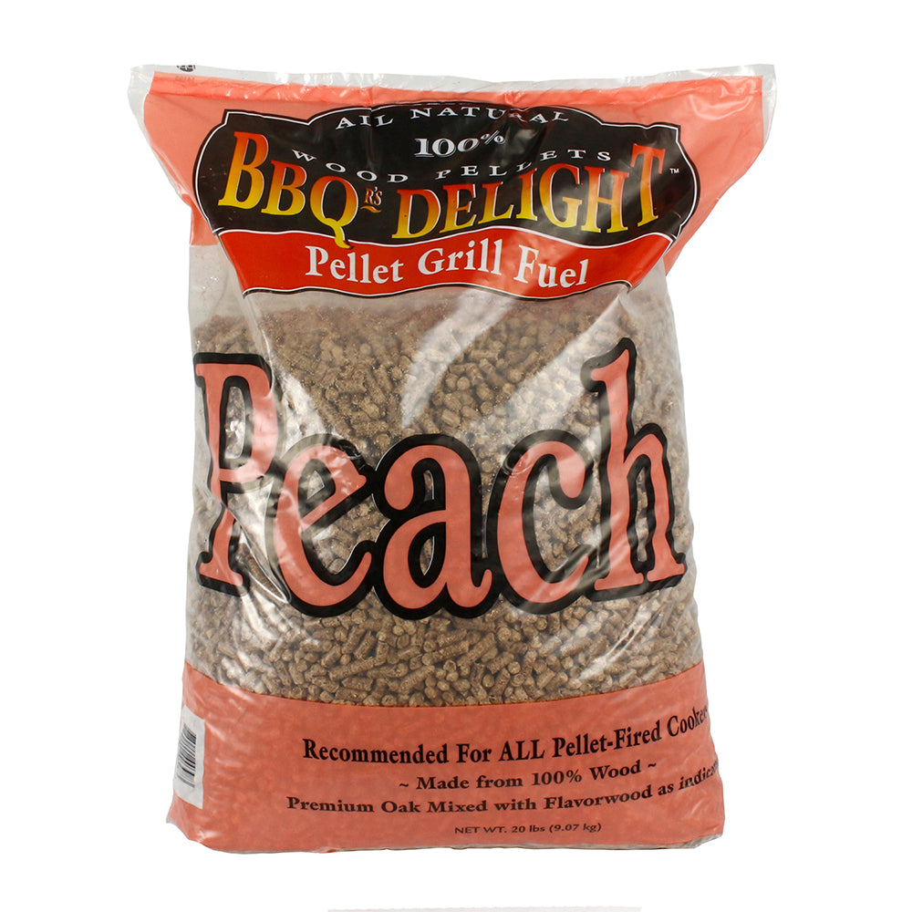 BBQR's Delight Peach Flavor BBQ Wood Pellets Grill Fuel 20 Lb Bag All ...