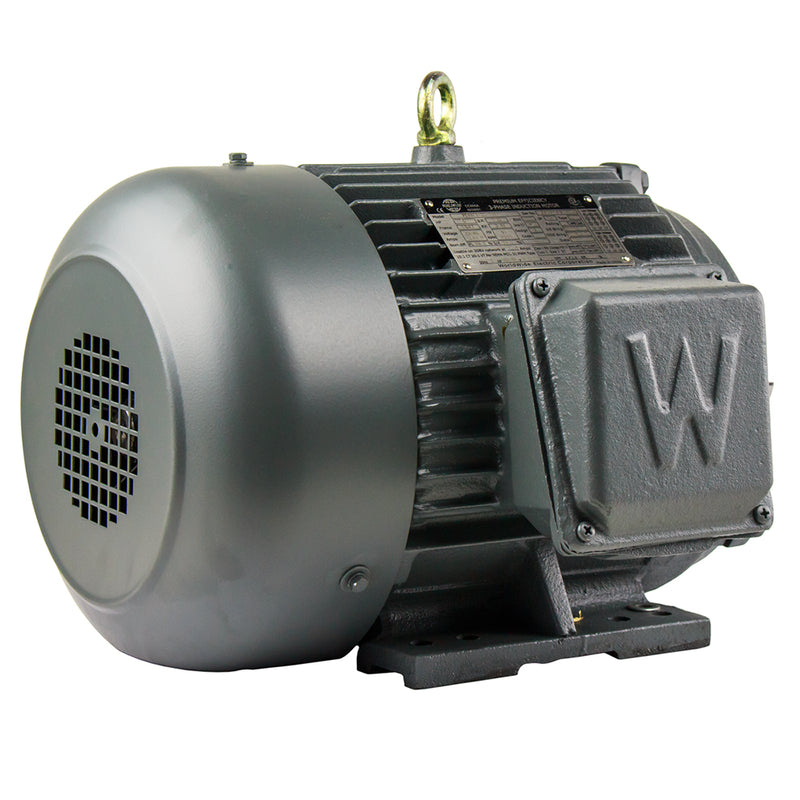 5 HP 3 Phase Electric Motor 3600  RPM 184T Frame TEFC 230/460 Volt Severe Duty