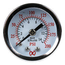 1.5" Face Dry Pressure Gauge 1/4" MNPT 200 PSI PG15A-02B200
