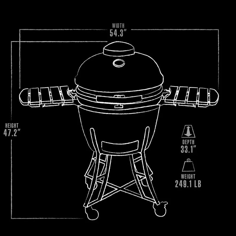 Pit Boss Kamado 24" Ceramic Charcoal Grill Pink 662" Cooking Space K24/71240