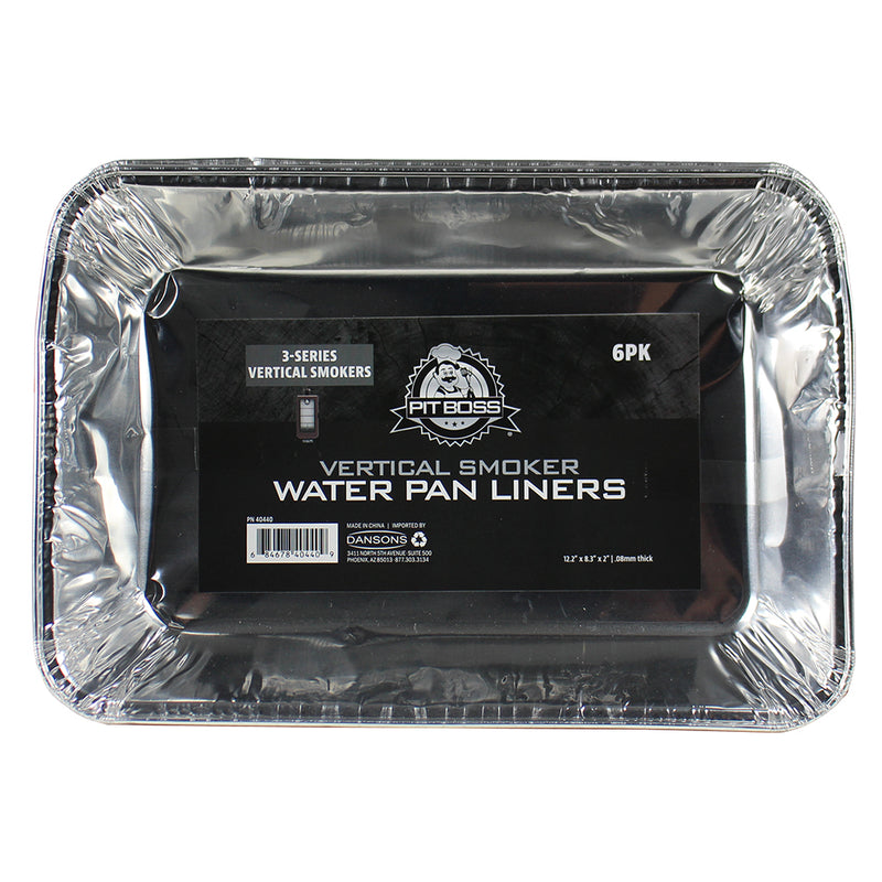 Pit Boss Foil Vertical Smoker Water Pan Liners 3 Series Pellet Smoker 6pk 40440