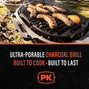 Portable Kitchens PK200 PKGO Hibachi Charcoal Portable Grill Aluminum Orange