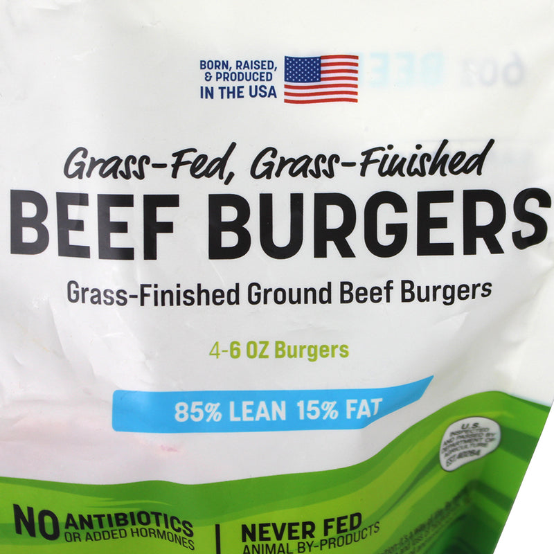 Certified Piedmontese Grass Fed Grass Finished Ground Beef Burgers 4-6oz Patties