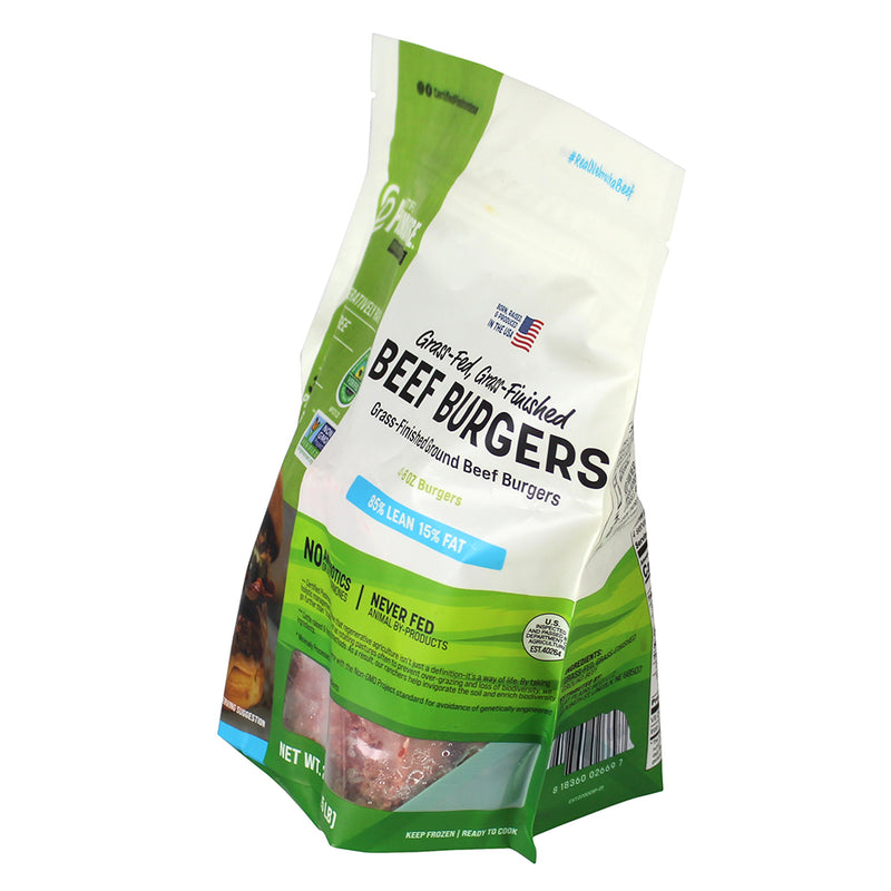 Certified Piedmontese Grass Fed Grass Finished Ground Beef Burgers 4-6oz Patties