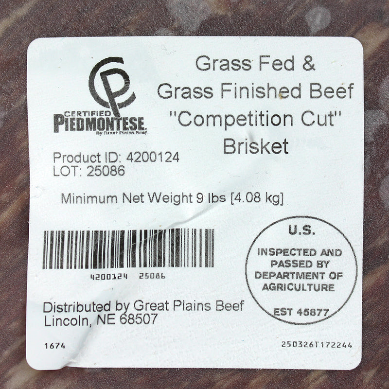 Certified Piedmontese Competition Cut Brisket
