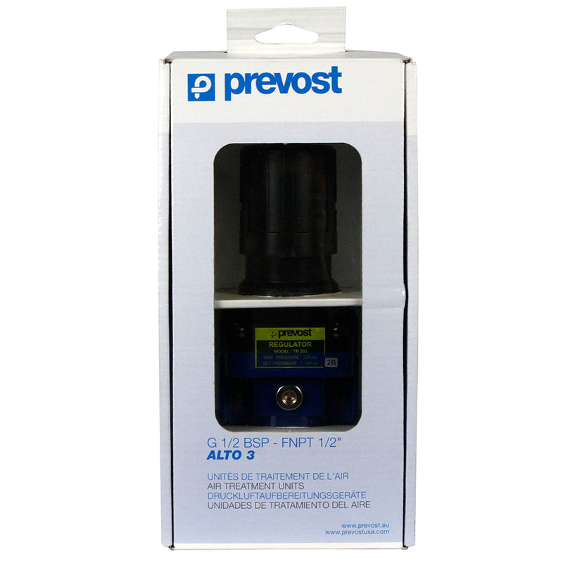 Prevost KTR 203 Compressed Air In Line Regulator 1/2" FNPT 225 Max PSI  141 SCFM