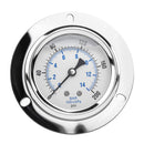 2.5" Liquid Filled Pressure Gauge 0-200 PSI 1/4" NPT CBM Panel Flush Mount 204L-254G