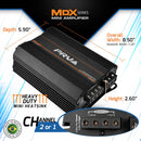 PRV Audio Mini 2 Channel Full Range Amplifier 2 Ohm 2000 Watts RMS MDX2000.2