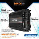 PRV Audio Mini 2 Channel Full Range Amplifier 2 Ohm 2000 Watts RMS MDX2000.2