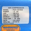 Puma 13HP 10 Gallon Air Compressor 38 CFM 150 Max PSI PUK-13010HGE