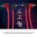 DS18 2 Channel RCA Cable 16 Ft 100% OFC 90 Degree Ends Dual Twist Wire R16.L