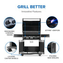 Napoleon Rogue 525 Propane Gas Grill Black Stainless Steel Grids R525PK-2-SS