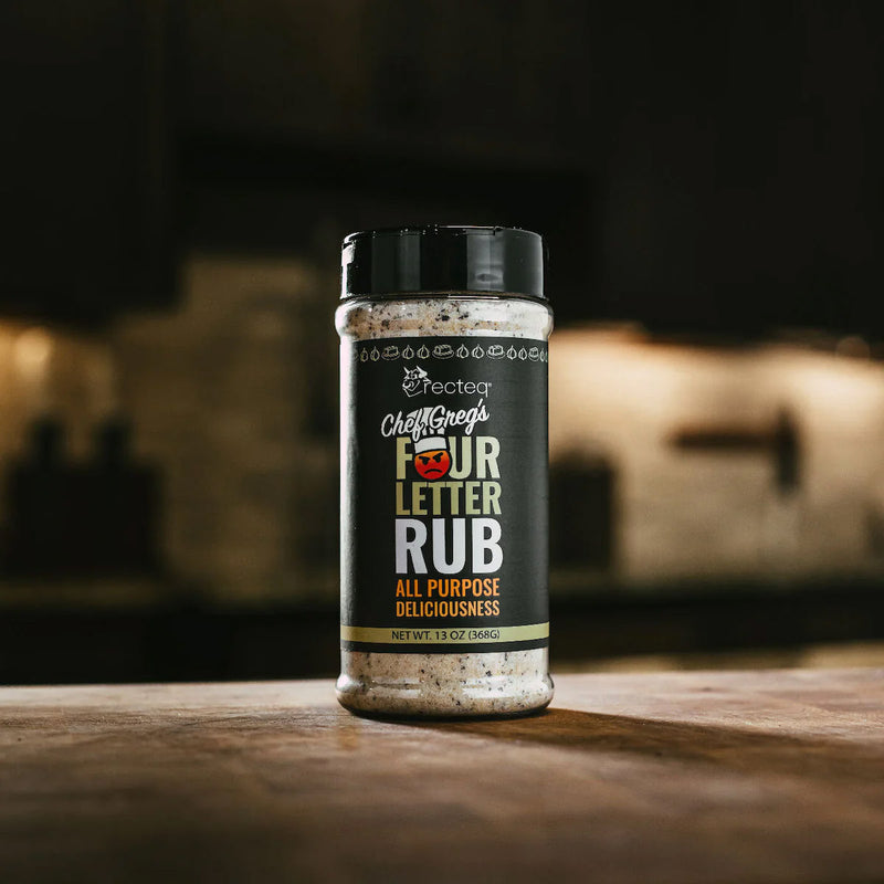 Recteq Chef Greg's Four Letter Rub All Purpose Deliciousness Garlic 13 Ounce