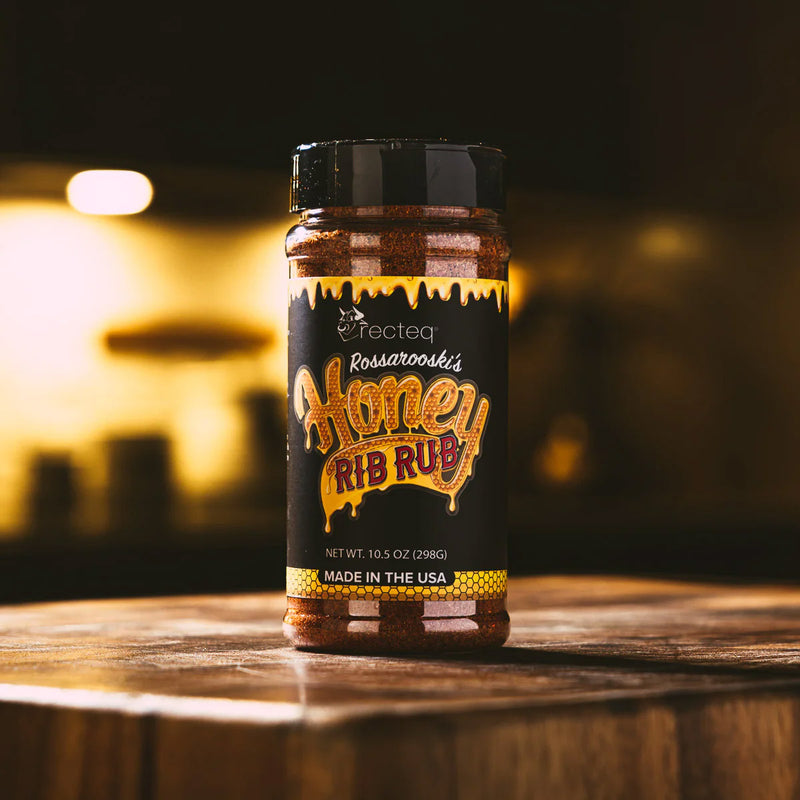 Recteq Rossarooski's Honey Rib Rub Sweet and Spicy No Gluten No MSG 10.5 Ounce