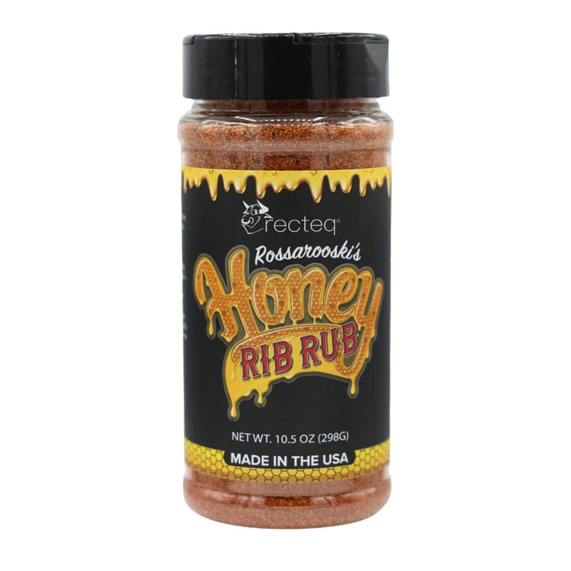 Recteq Rossarooski's Honey Rib Rub Sweet and Spicy No Gluten No MSG 10.5 Ounce
