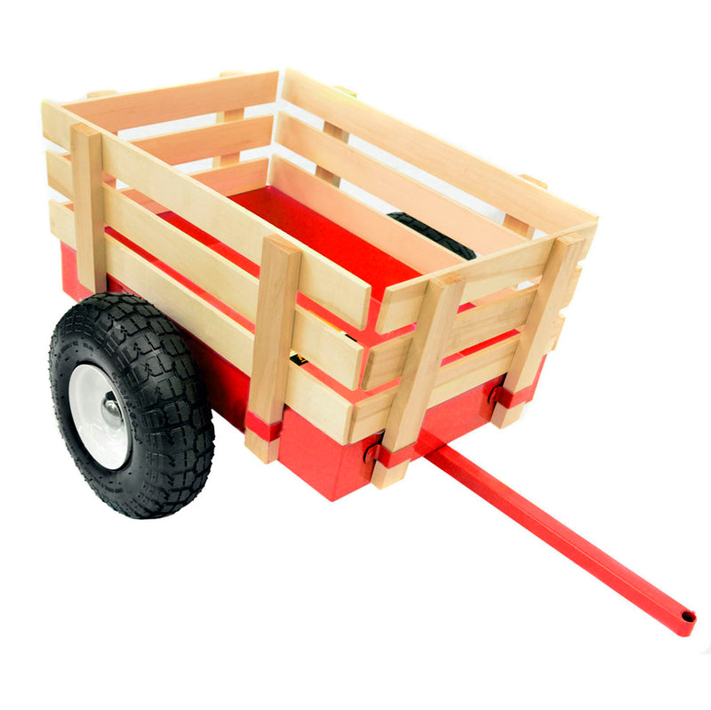 All Terrain Red Tricycle with Wagon Trike Set Pull Along Toy Outdoors Kids Pedal