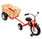 All Terrain Red Tricycle with Wagon Trike Set Pull Along Toy Outdoors Kids Pedal