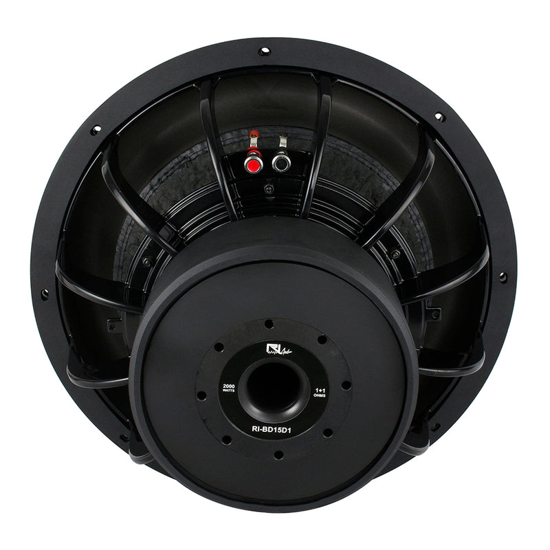 RI Audio 15" Subwoofer Dual 1 Ohm VC 1000 Watt RMS 2000 Watt Peak RI-BD15D1