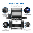 Napoleon Rogue 525 Pro Propane Grill Black w/ Sideburner RP525SIBPK-2