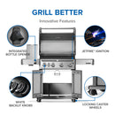 Napoleon Rogue Pro 525 Propane Gas Grill Stainless Steel Grates Side Burner