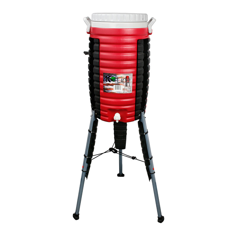 K Line Products Kosmo Cooler 5 Gallon W/ Handles Spout & 3 Collapsible Legs Red