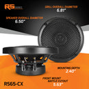 PRV 6.5" 2-Way Coaxial Speaker Pair 80W 4 Ohm 2-Way RS Series RS65-CX