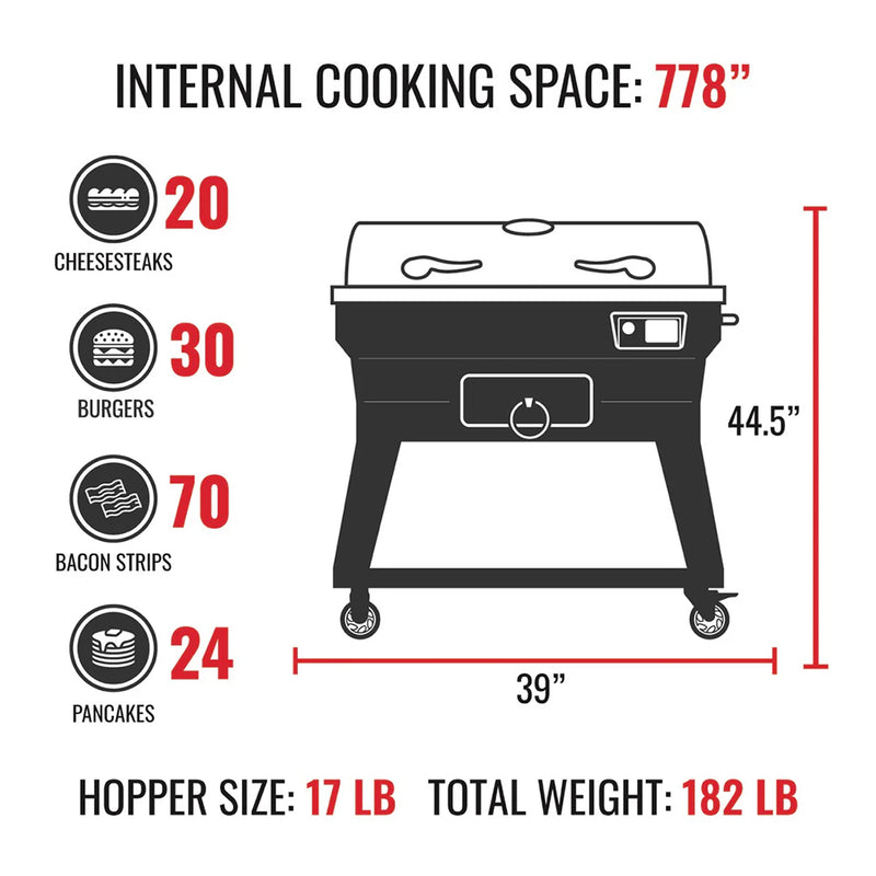 Recteq Smokestone 600 Griddle Wood Pellet Fired Wi-Fi Capable RT-600SMKSTN